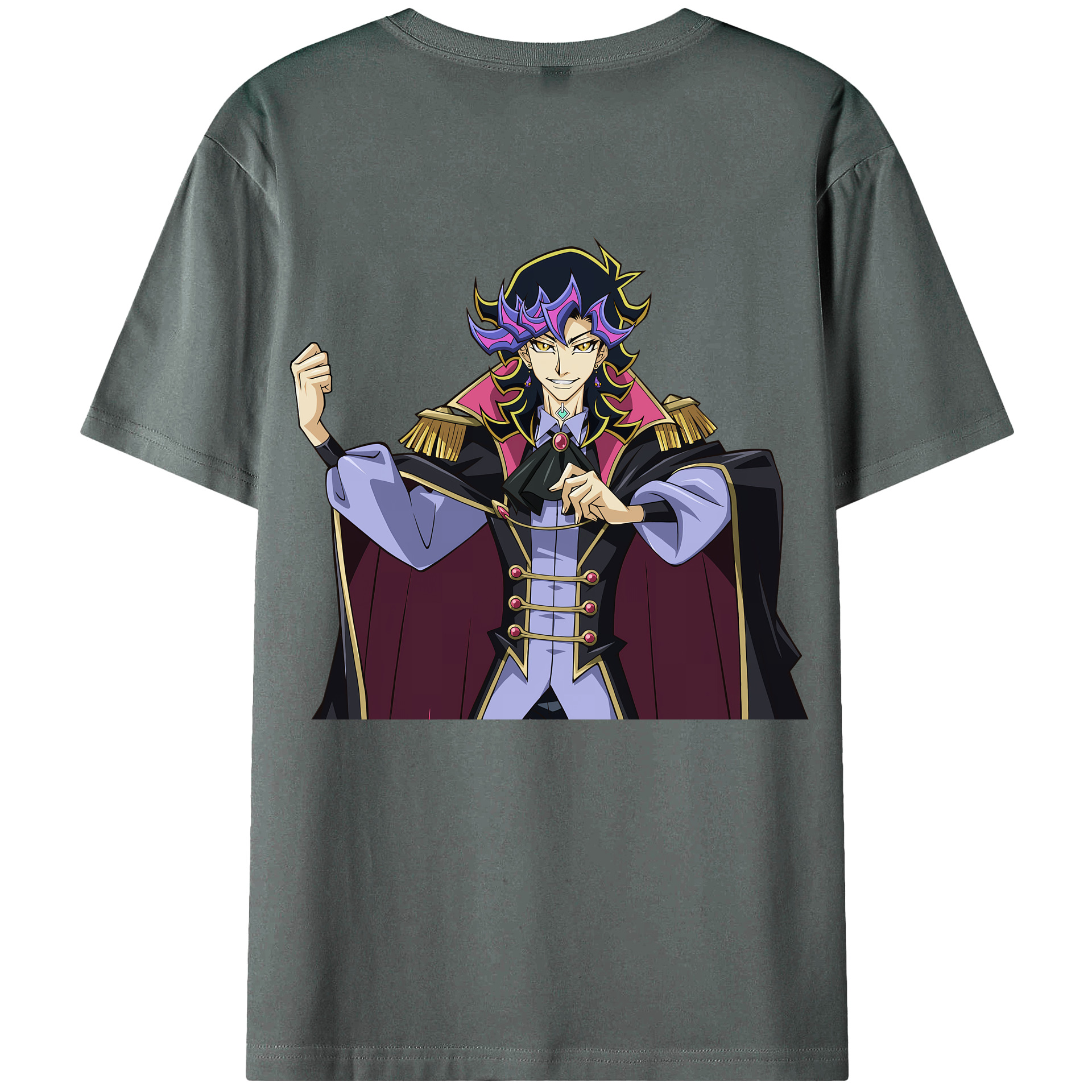 （画像用） 遊☆戯☆王 Yu-Gi-Oh! 綿100％ メンズ半袖Tシャツ（バックプリント） 通気性